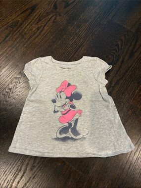jumping beans Gray Minnie Mouse Tee with Pink Accents